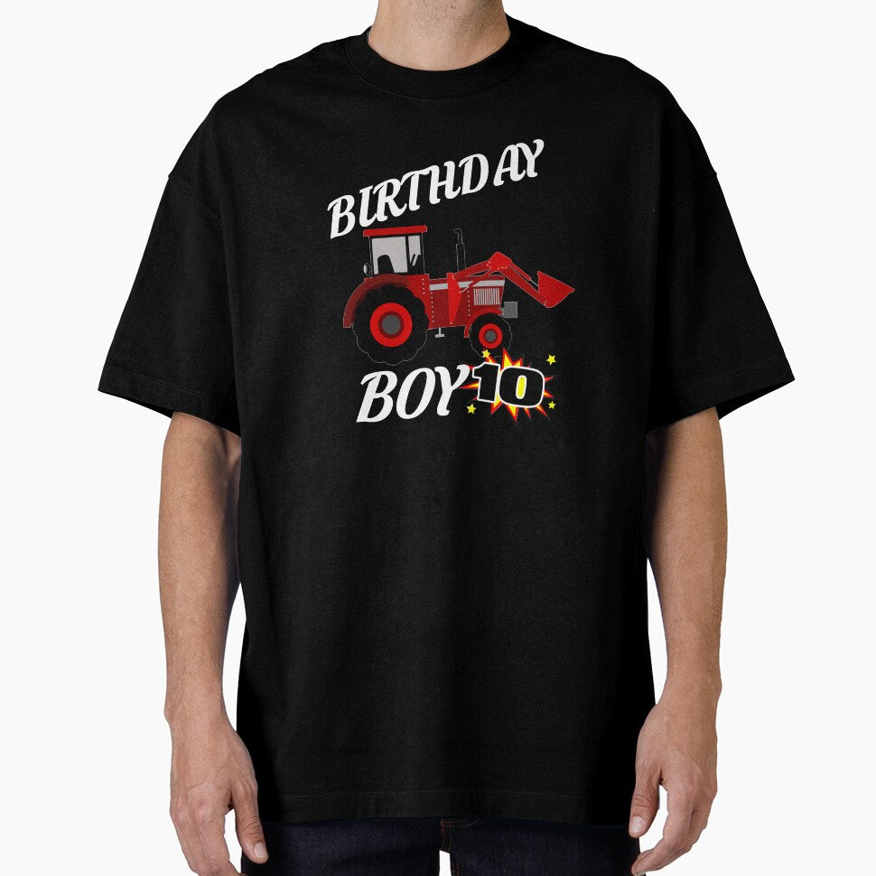10 Years Old Birthday Design Red Tractor GifDesign by drwigglebutts