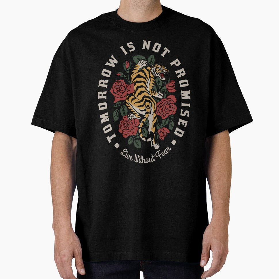 Tiger with Red Roses by Ermedas Studio