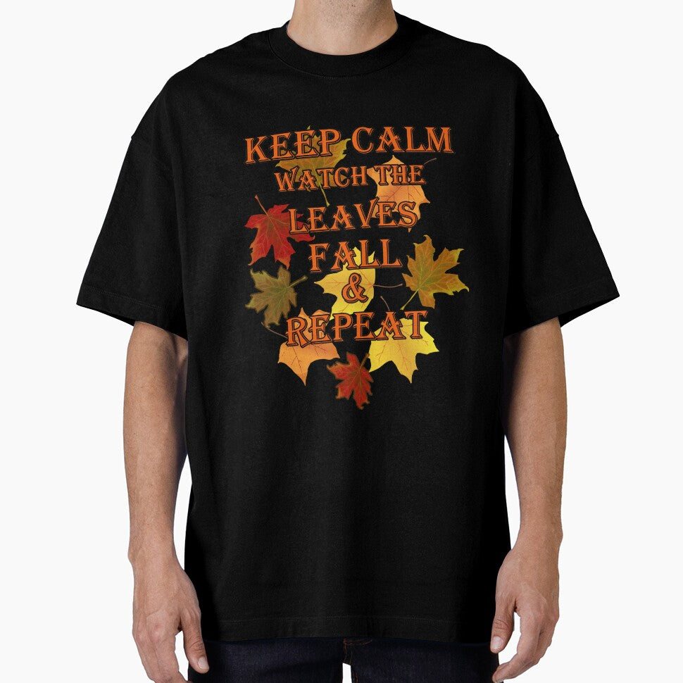 Funny, Inspirational Fall, Autumn Design, Keep Calm Watch The Leaves Fall & Repeat Fall Gift Products by Cute & Sassy Custom Gifting Boutiques
