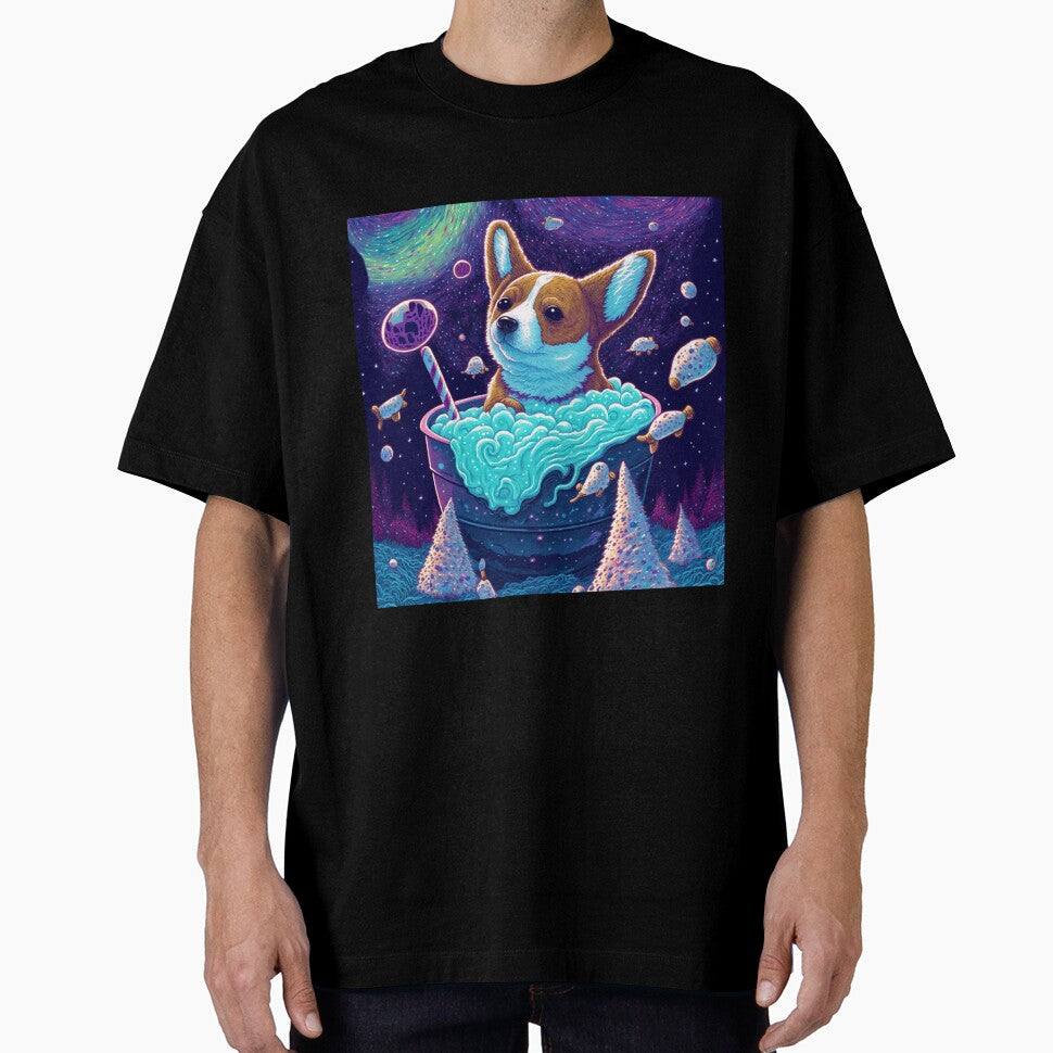 Sidereal [corgi] dog in space taking a shower by IA-Power