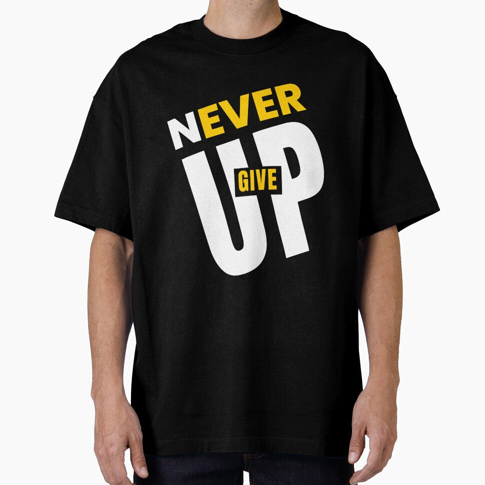 Never Give UP Classic T-Shirt | Motivational Quotes T Shirt by Glixyy