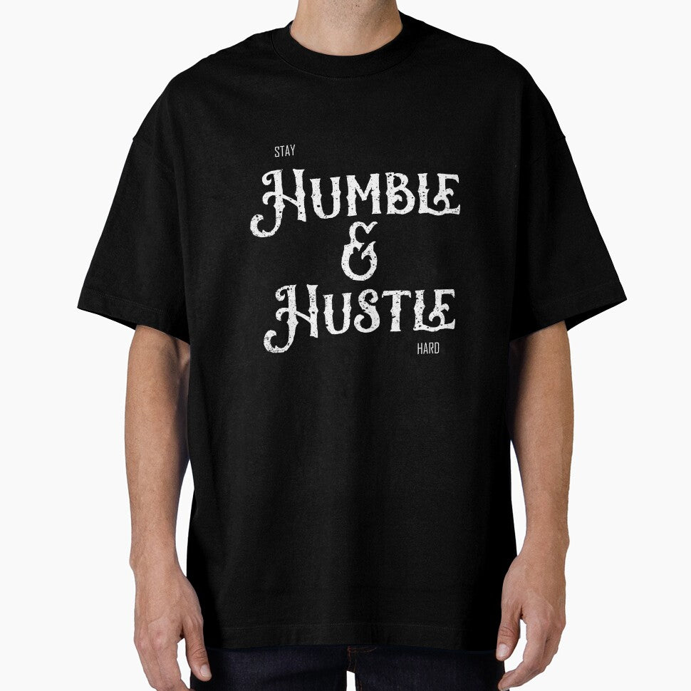 Stay Humble & Hustle Hard Grunge Design by LarkDesigns