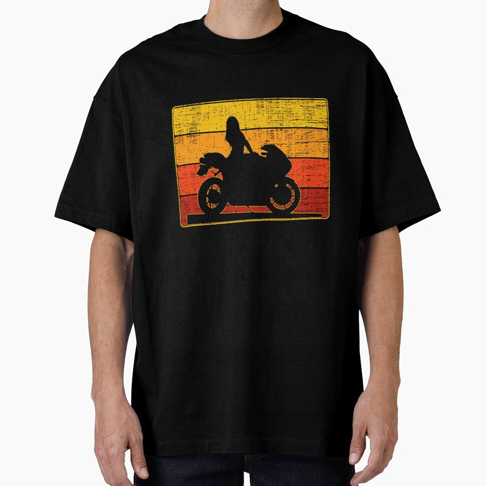 Biker Girl Motorbike Vintage by 74ninetees