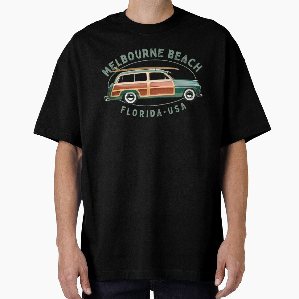 Melbourne Beach Florida Vintage Surfing Design by Futurebeachbum