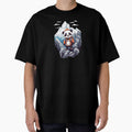 Sweet smiling young panda hiking in the mountains cartoon comic graphic for kids by CedricNorbinho