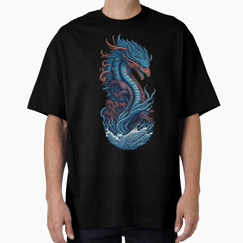 Japanese Sea Dragon Tattoo Style Illustration by Mythic Ink Studio