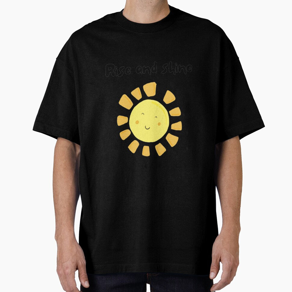 Rise and shine, inspirational life quote and cute sun picture by Sanaura