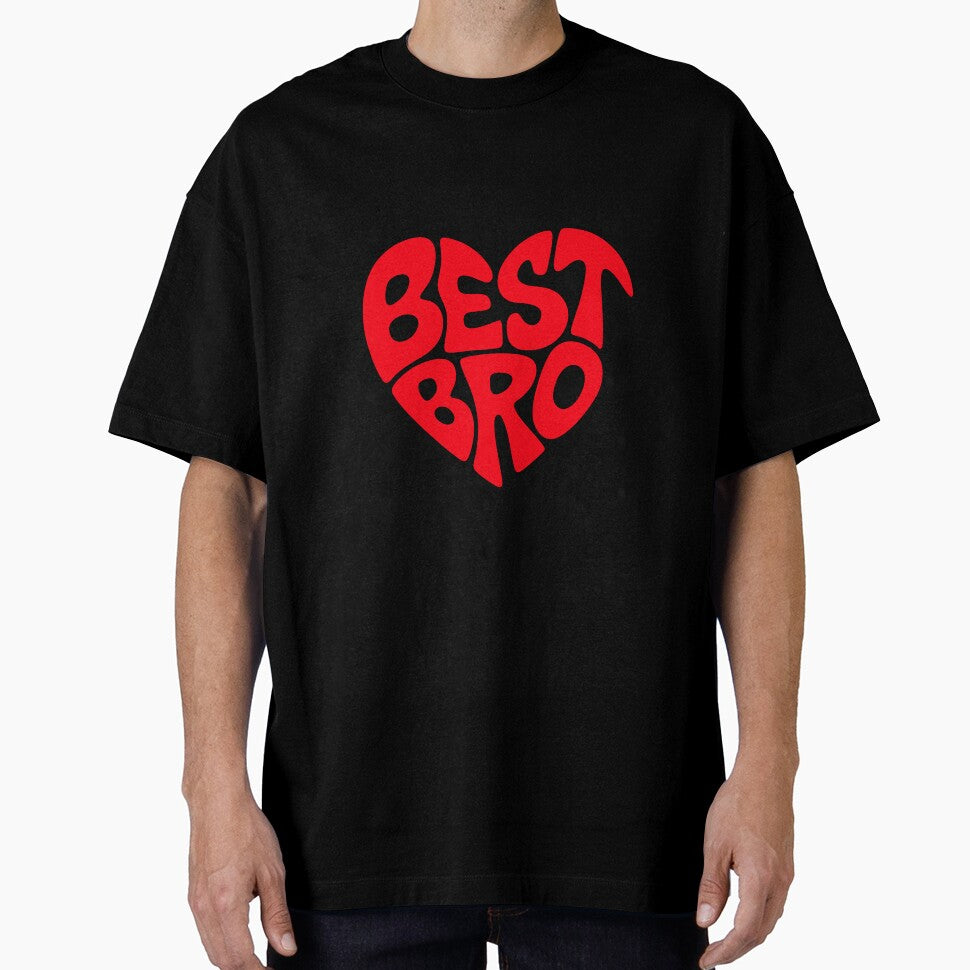 Best Bro Heart Design Cool Brother Gift Sibling Appreciation by w1ckerman