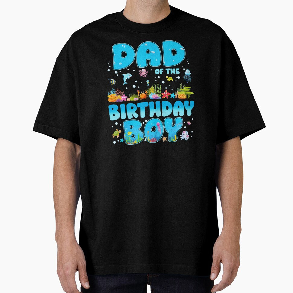Dad Of The Birthday Boy Ocean Sea Creatures Birthday Father by AmaXONIC