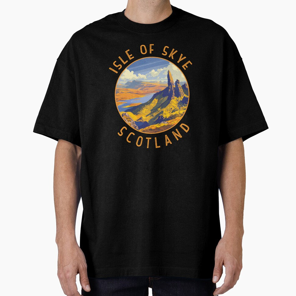 Isle of Skye Scotland Retro Distressed Circle by KrisSidDesigns