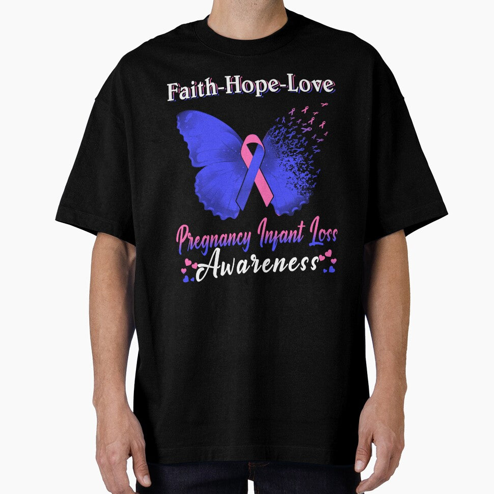 Faith Hope Love Butterfly Pregnancy Infant Loss Awareness by Gillosina