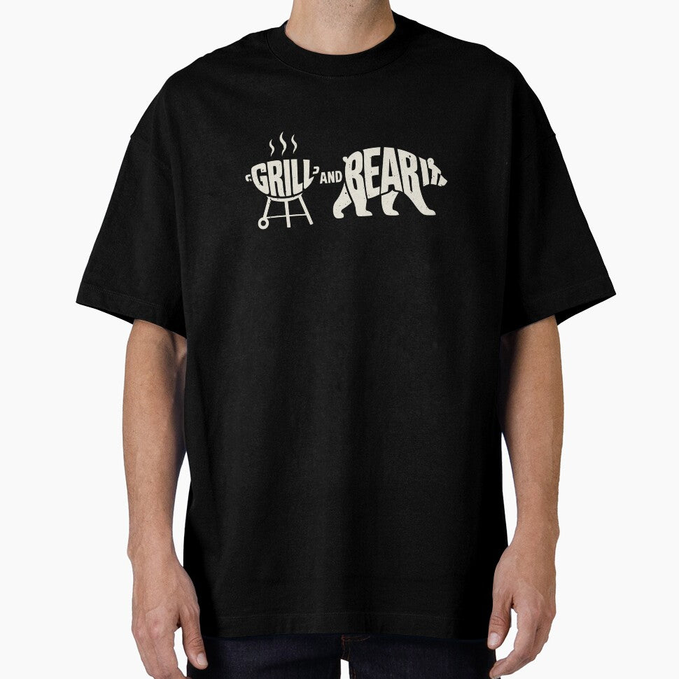 Grill And Bear It Funny Dad Father Papa Barbecue Joke by elderberry