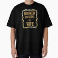 Hooked on being a Wife - Wife Fishing Lure Design - Fishing Lures Border - Black by EcoElsa