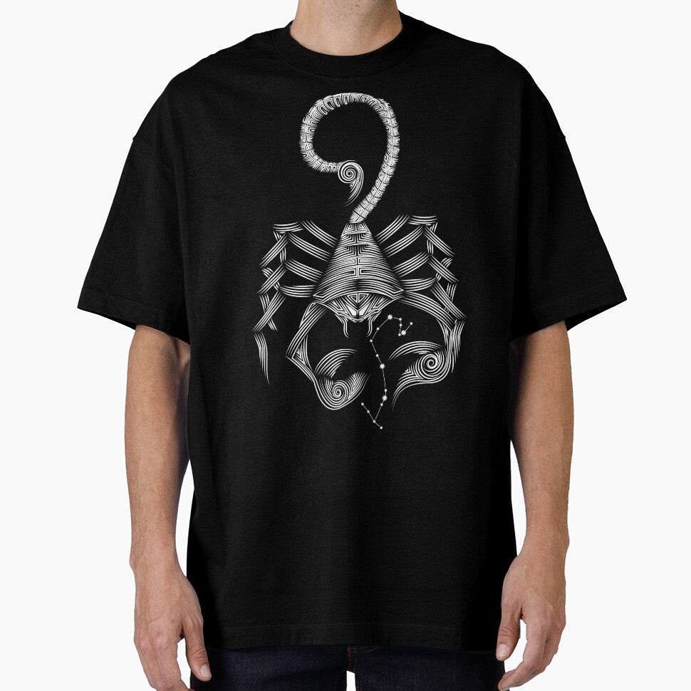 Scorpio Zodiac Constellation White Minimalist Art by JAMerArc
