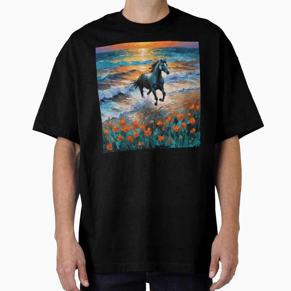 Black Horse From the  Water by IvaRenee