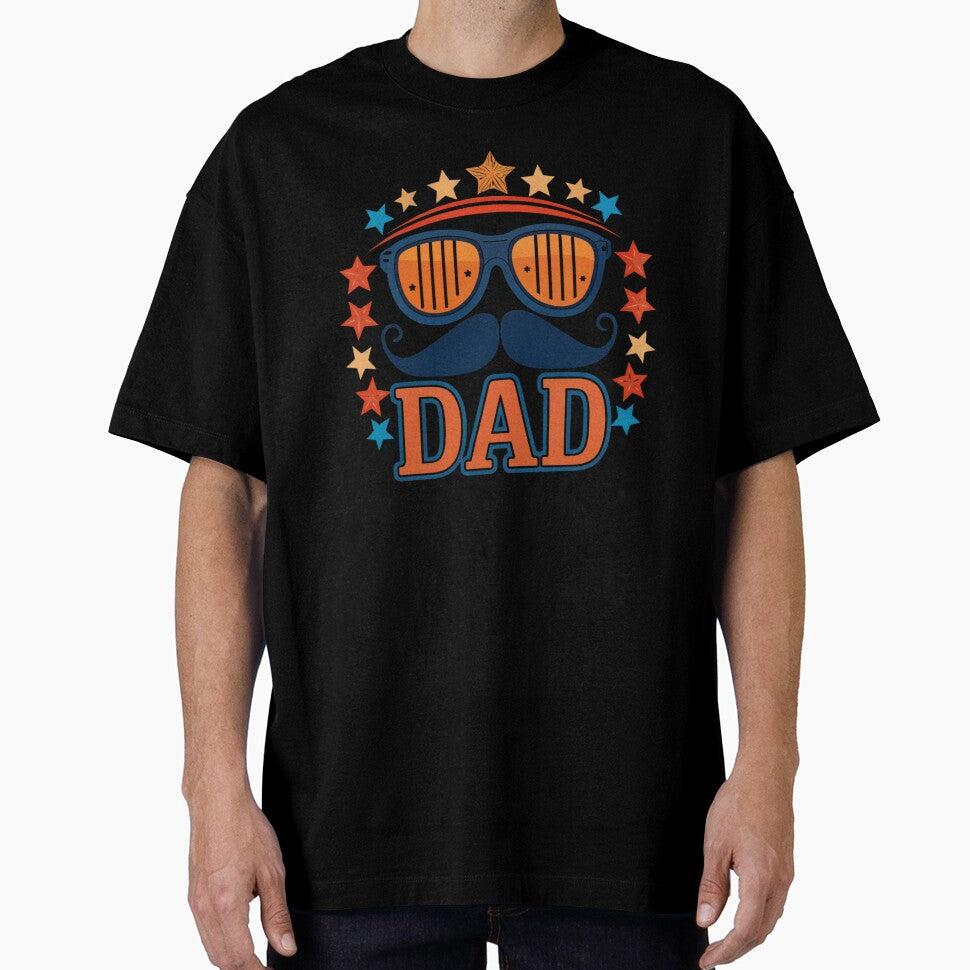 Cool Dad Retro Design with Sunglasses and Mustache by Erik Visnievskij
