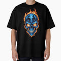 Blue Skull with Flames by OurGirlGertie