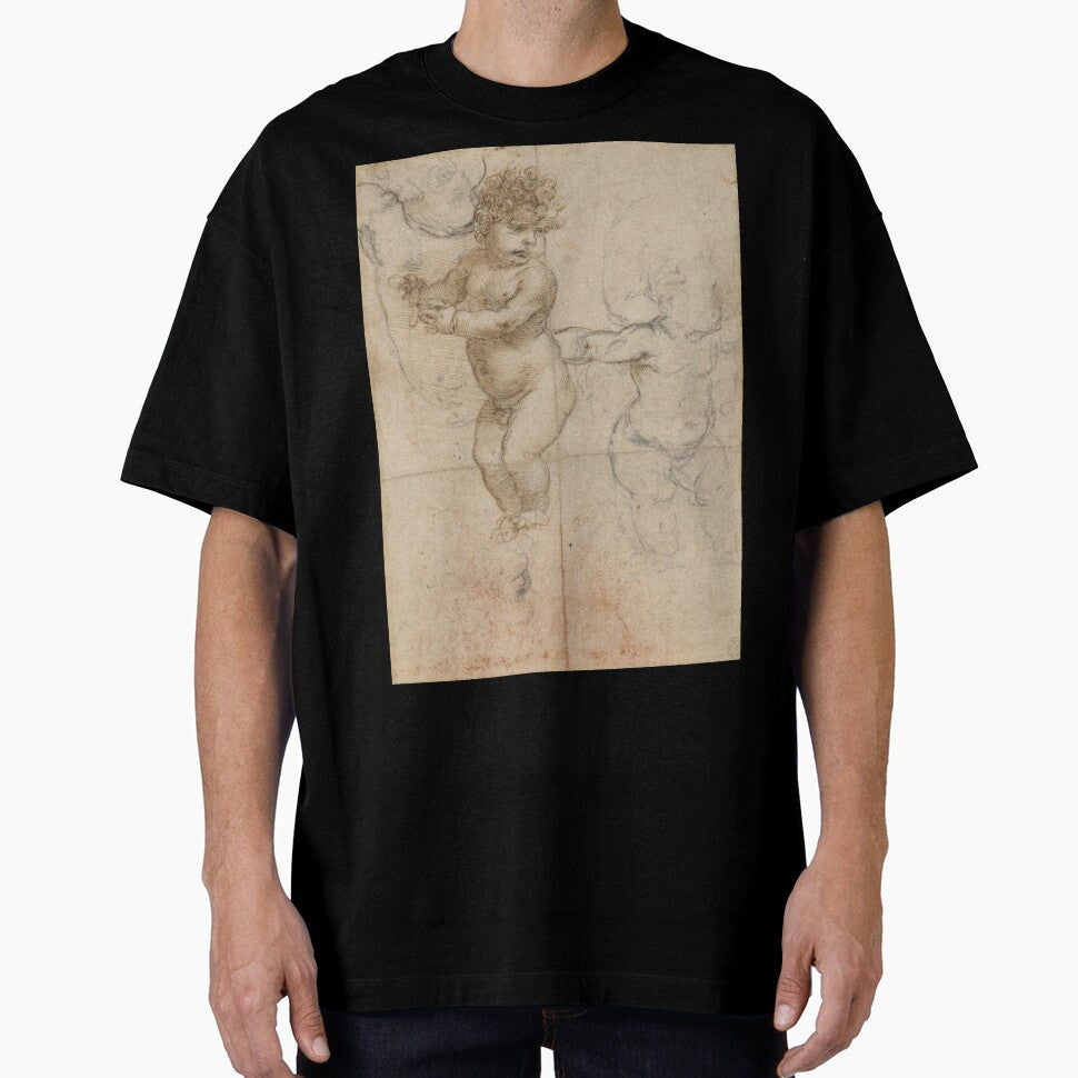 Studies of an Infant by Leonardo da Vinci: Renaissance Putto Drawing Fine Art Print by artofuniverse