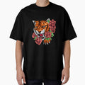 Tiger Head With Roses by AchraffPrint