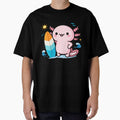 Surfboard Axolotl – Cute Kawaii Summer Surfing Axolotl Embroidery Style by ColorSplash123