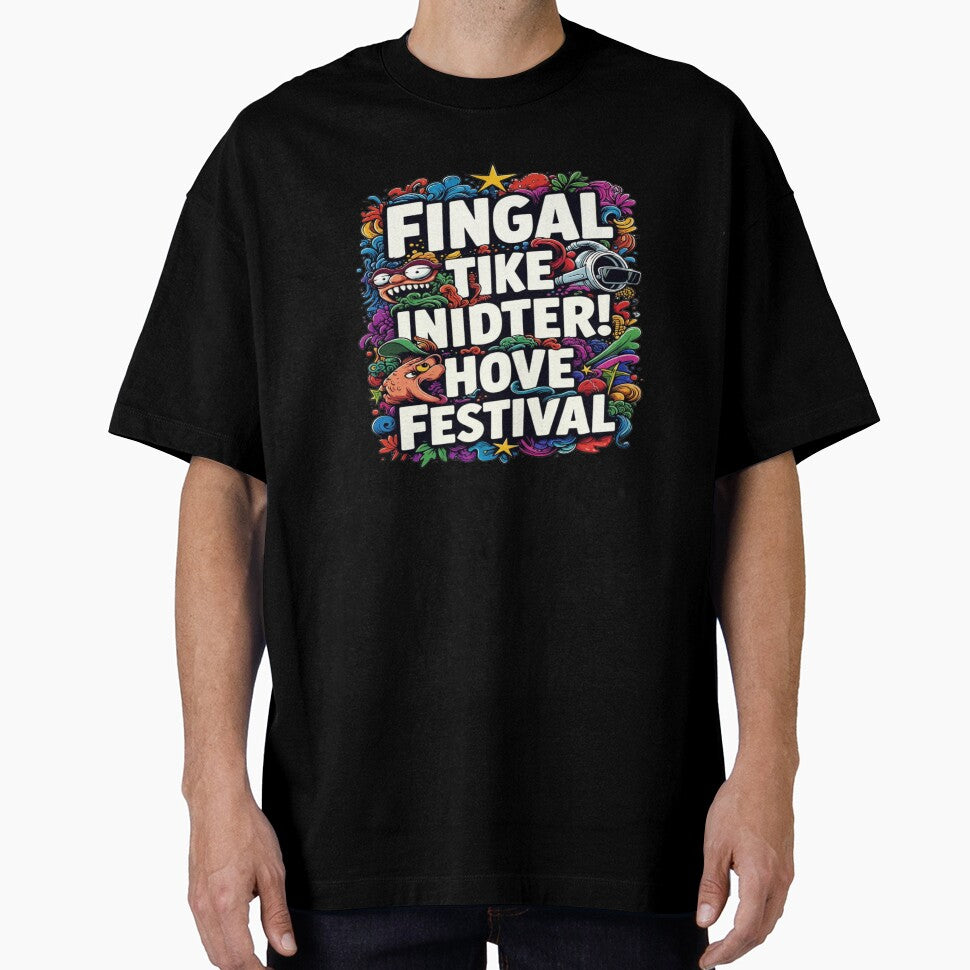 Fingal International Festival Funny Graphic T-Shirt | Colorful Party Art Sticker | Fingal Fest Indie Music Festival Design by Sushikidsntod