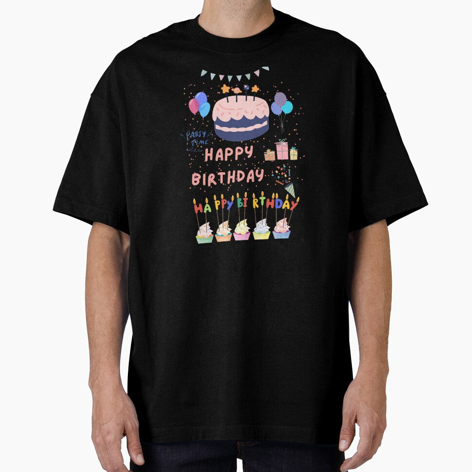 Happy Birthday decoration with balloons and candles by ShipDrop