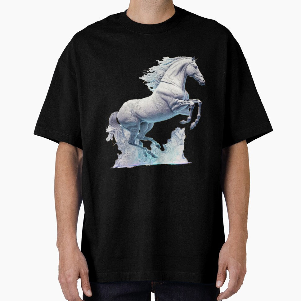 Elegant white horse by Newtaste-Store