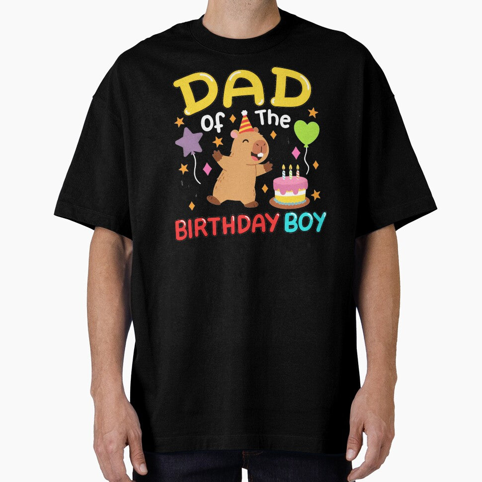 Dad Of The Birthday Boy Capybara Father Son Celebration by AmaXONIC