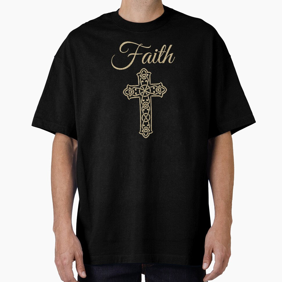 Faith Cross - Gold Speckled Effect by madtoyman
