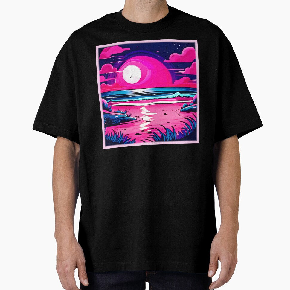 Pink Beach Night Sky by Health And Fitness Posts e-Store