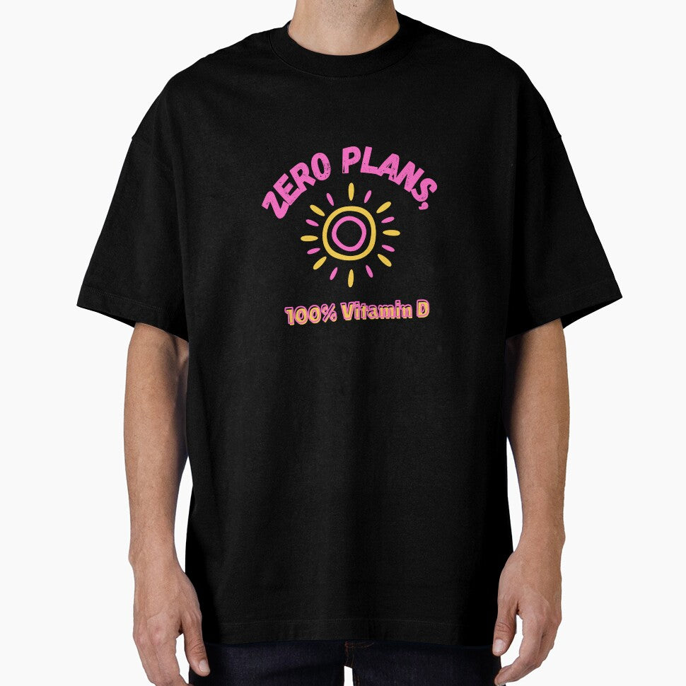 Zero Plans 100% Vitamin D Shirt | Funny Cozy Summer T-Shirt | Introvert Beach Tee | Chill Vibes Graphic Tee | Relaxed Vacation Shirt by TeeFactory1