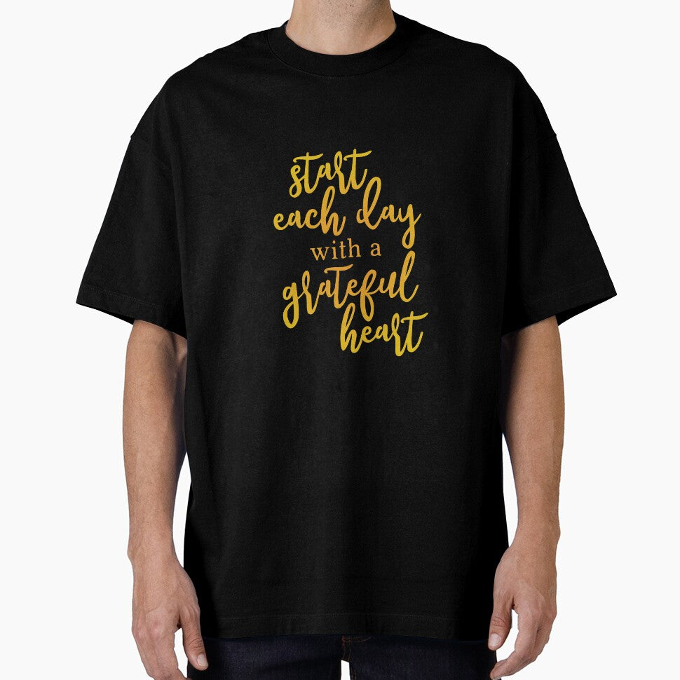 Start Each Day With A Grateful Heart Gold by amazingjoy