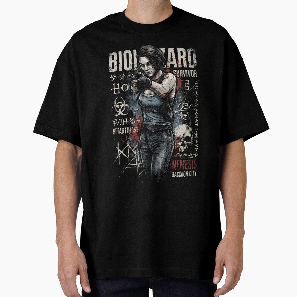 Jill Valentine Resident Evil Grunge Gaming Graphic Tee by Senpaiwaves