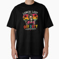 Lunch Lady Off Duty Bun Summer Skeleton Last Day of School T-Shirt by gidget-gadget