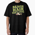 Beach Hair Don't Care Retro Groovy Beach Girlie Summer Vacation Coastal Tee by BVDigitalArt