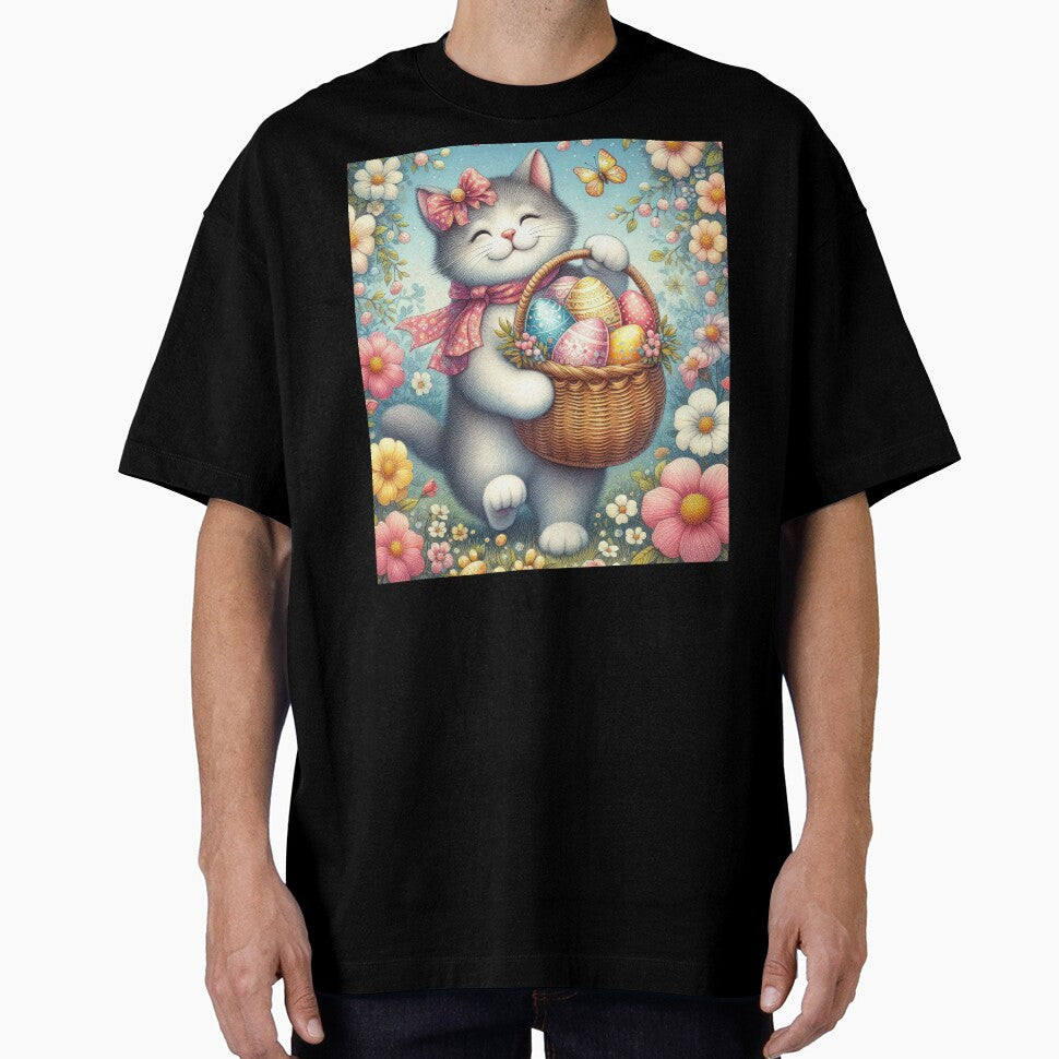 cat with Easter eggs basket by Expressions-Sel