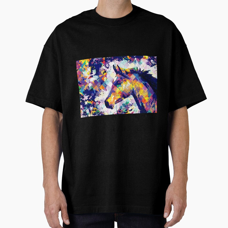 Portrait of a thoroughbred horse - colorful pop art effect by NickoPrints
