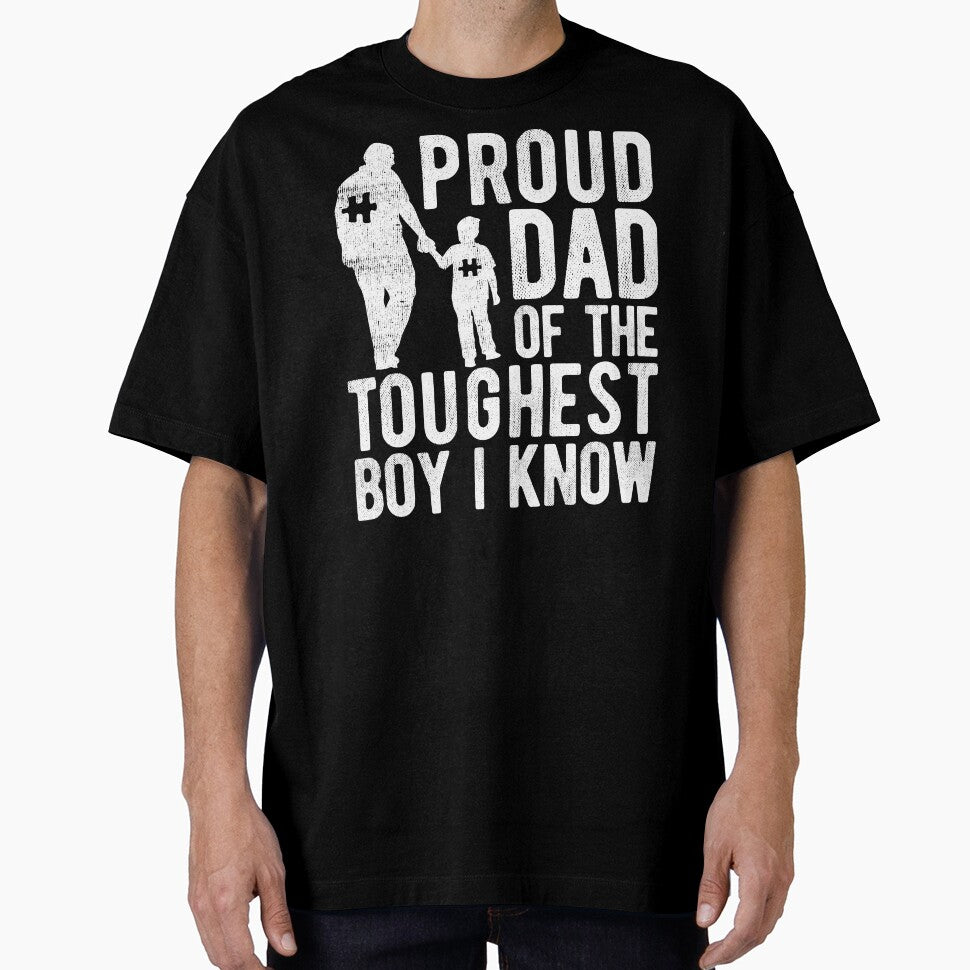 Autism Proud Dad Of The Toughest Boy I Know Autism Awareness Month Gift for Father by alenaz