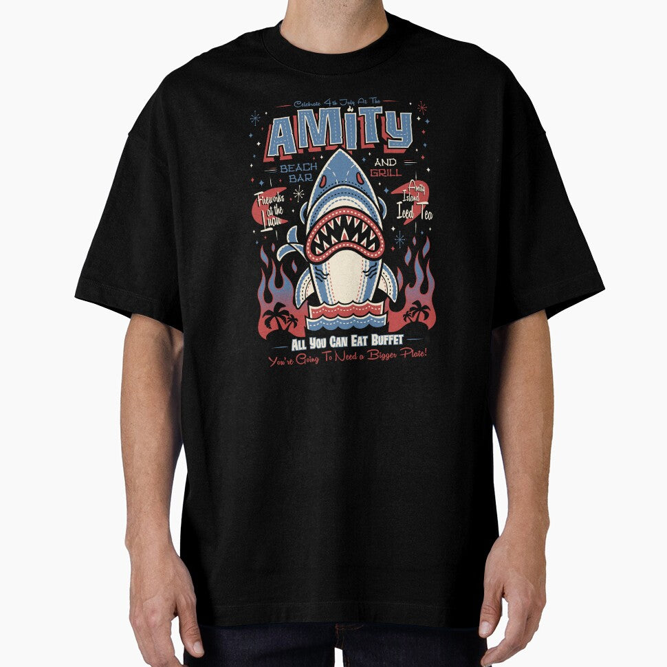 Amity Tiki - Creepy Cute Shark - Vintage Retro Surf Vacation by Nemons