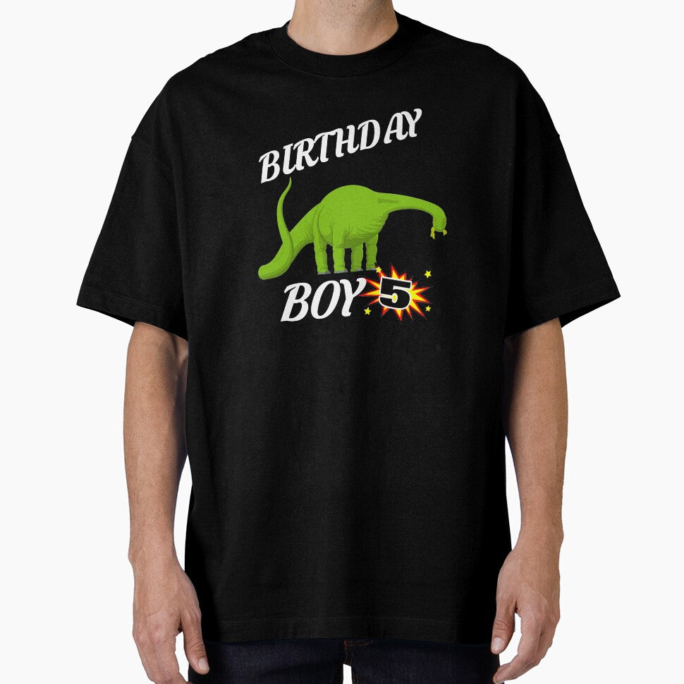5 Years Old Birthday Design Brontasaurus GifDesign by drwigglebutts