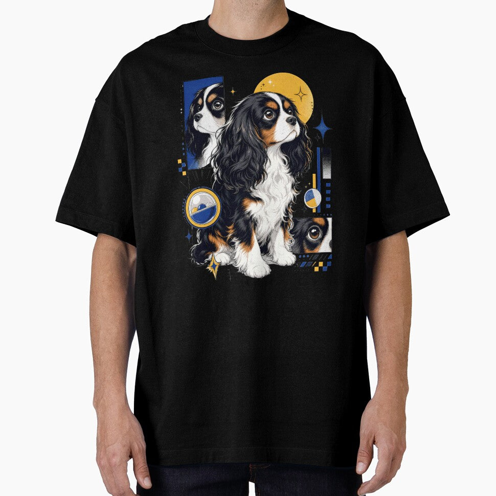 Urban Kawaii Tricolor Cavalier Spaniel Dog by AntiqueImages