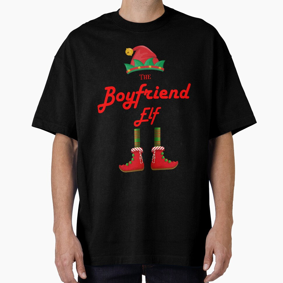 The boyfriend elf funny Christmas costume matching boyfriend/girlfriend couple by MorningTeeNmore