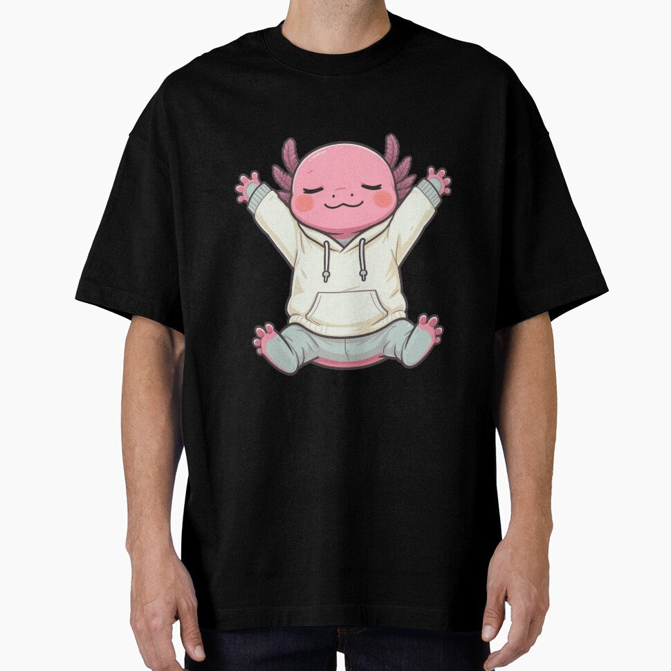 Morning Stretch Axolotl – Calm Self-Care Lifestyle Illustration by ColorSplash123