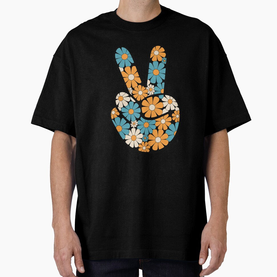 Peace Hand Sign Hippie Flower Groovy 60s 70s Party Outfit by HORIZBoutique