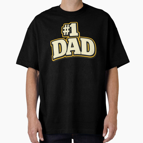 #1 Dad Number One Father’s Day Gift Classic Retro Dad Shirt by Fangtasia77