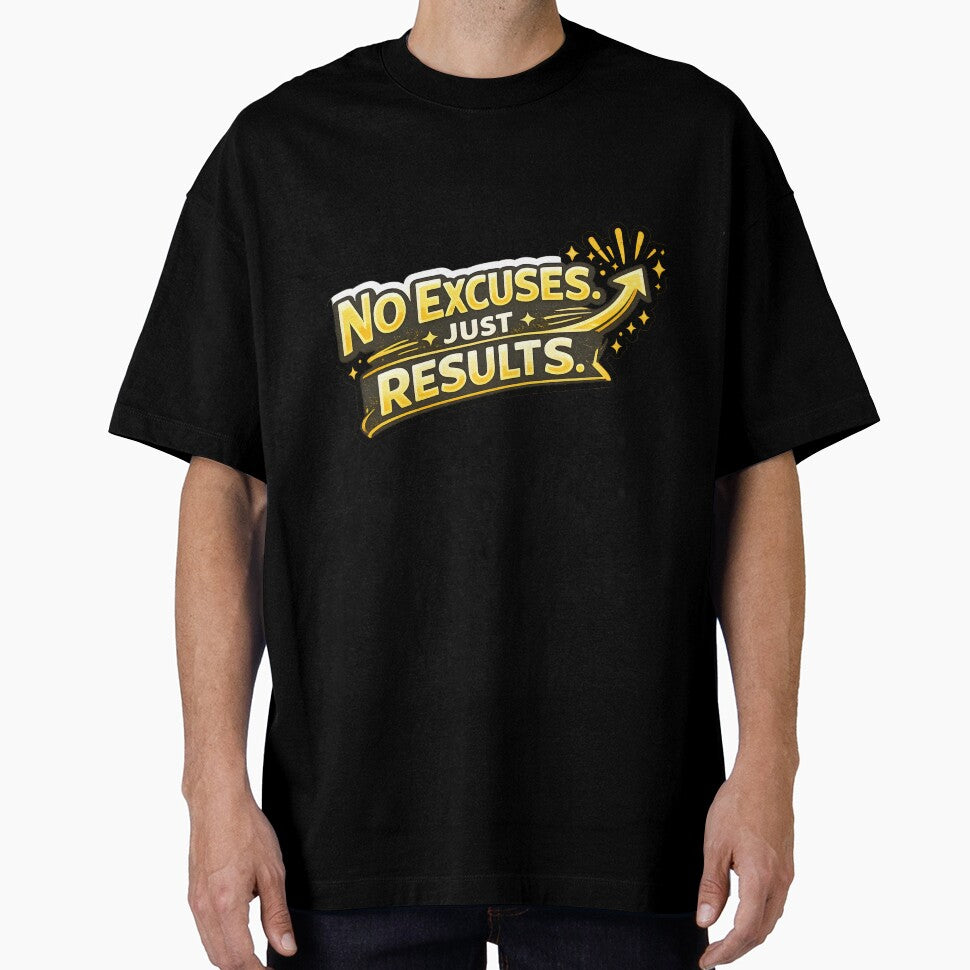 No Excuses Just Results Sticker by StickoStore