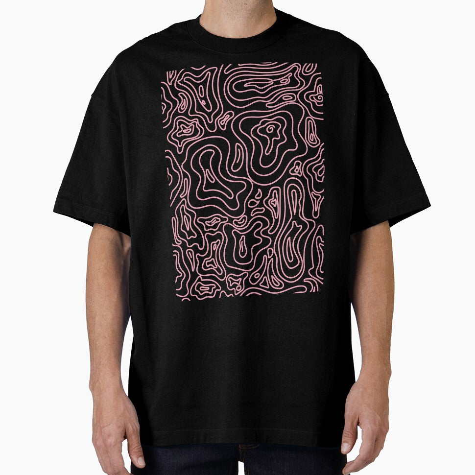 Groovy fun 70's pattern aesthetic pink + black by Ray Sánchez