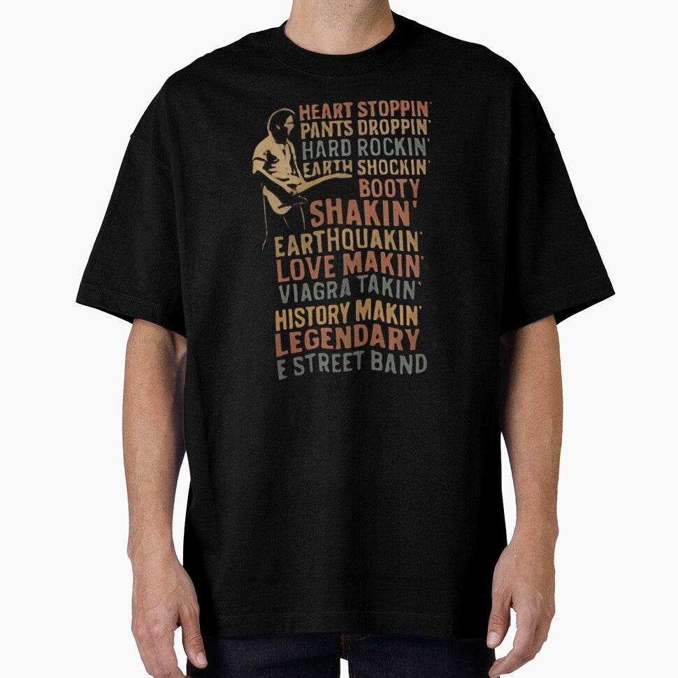 Heart Stoppin Pants Droppin Hard Rockin Bruce Springsteen E Street Band Concert Tour Rock Band Tee Classic Rock N Roll 80S by WingedGiraffes
