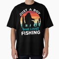 Just Boy Who Loves Fishing Funny Fisherman Bigfoot Fish by SecretDicer