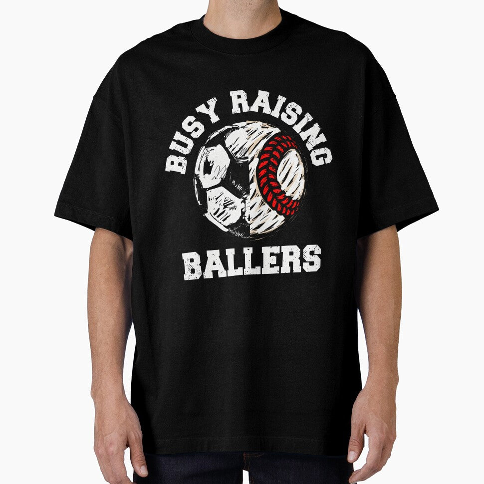 Busy Raising Ballers Funny Soccer Baseball Sports Mom by oglesum